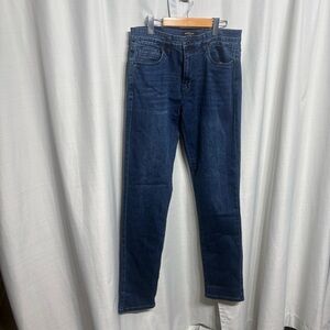 Kenneth Cole New York Men's Dark‎ Wash Denim Jeans Straight Fit Stretch  32x34